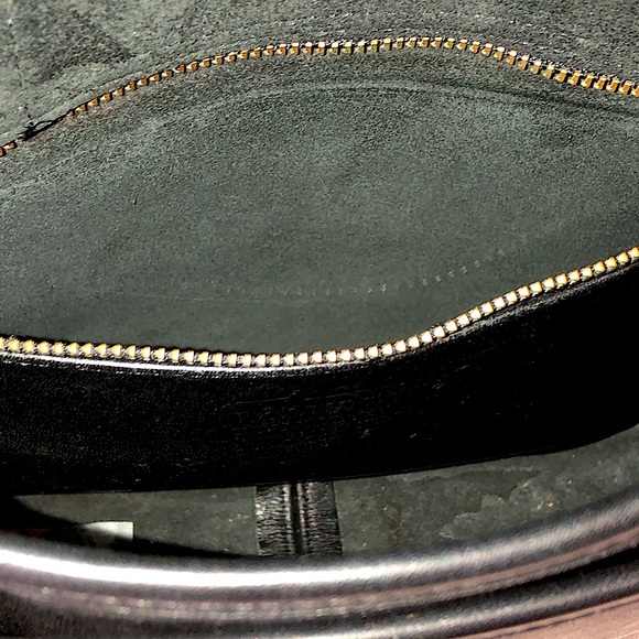 Vintage COACH Black Leather Side Pack Brass Turn Lock Shoulder Bag USA 9979 - Picture 15 of 17